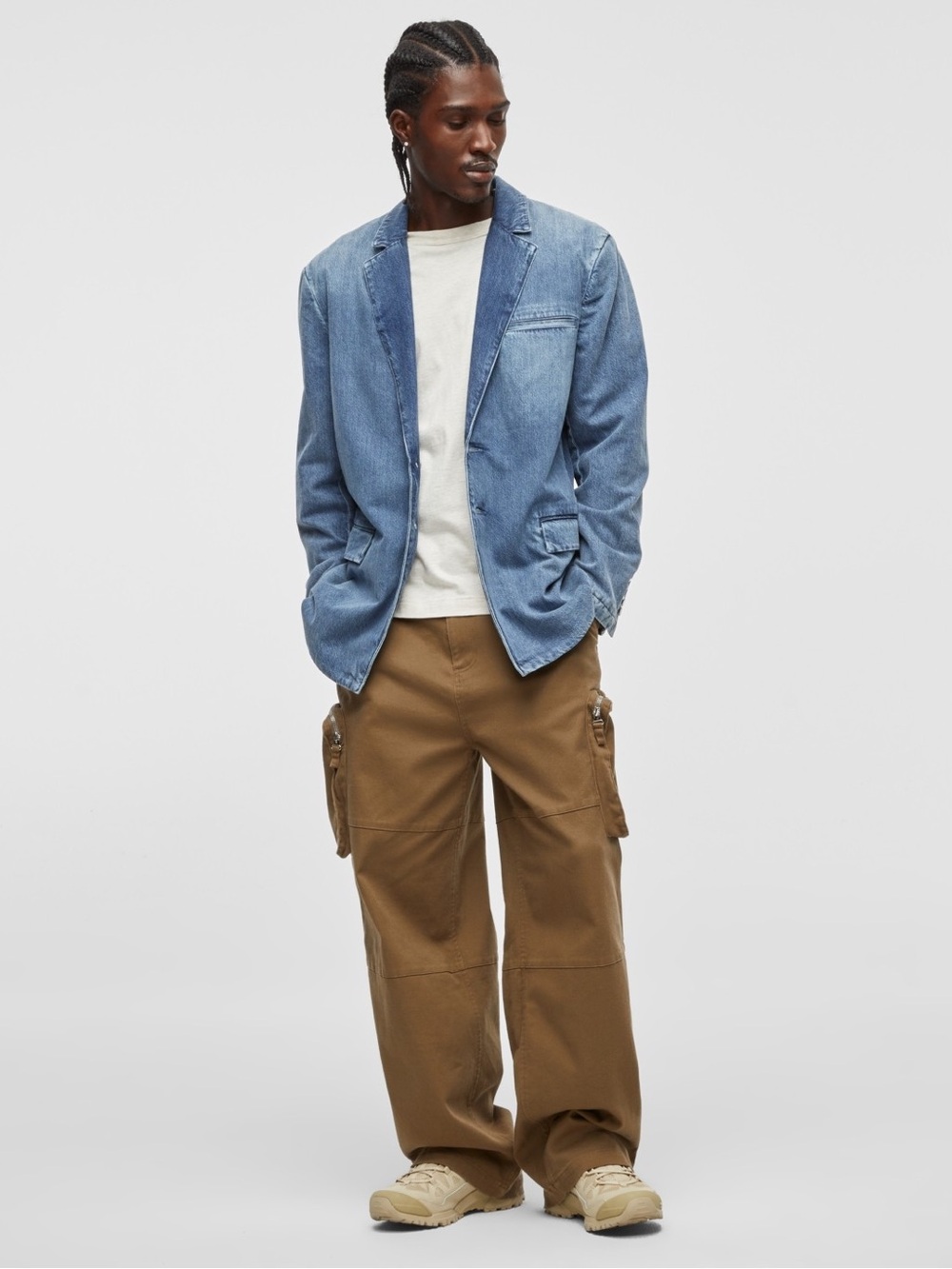 Mode of One Men's Berman Denim Blazer, Exclusively at Macy's